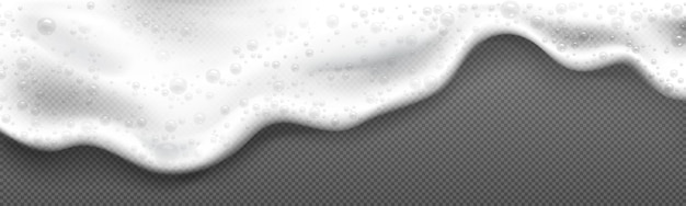 Mousse de bière Texture de savon blanc avec des bulles