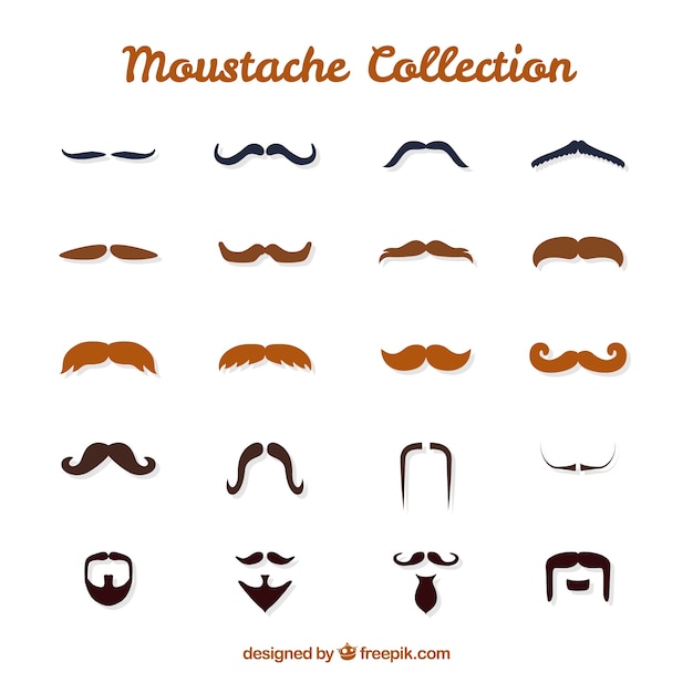 Vecteur gratuit moustache pour le mois de mars