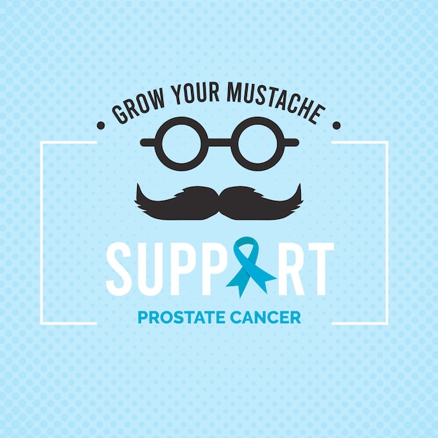 Vecteur gratuit movember design plat grandir fond