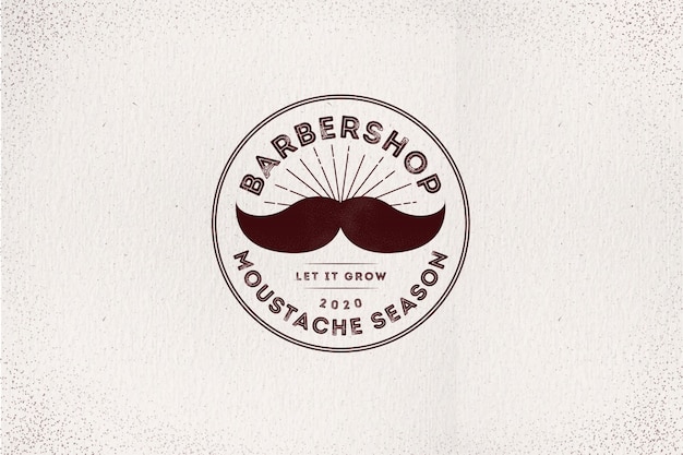 Vecteur gratuit movember fond avec une grosse moustache