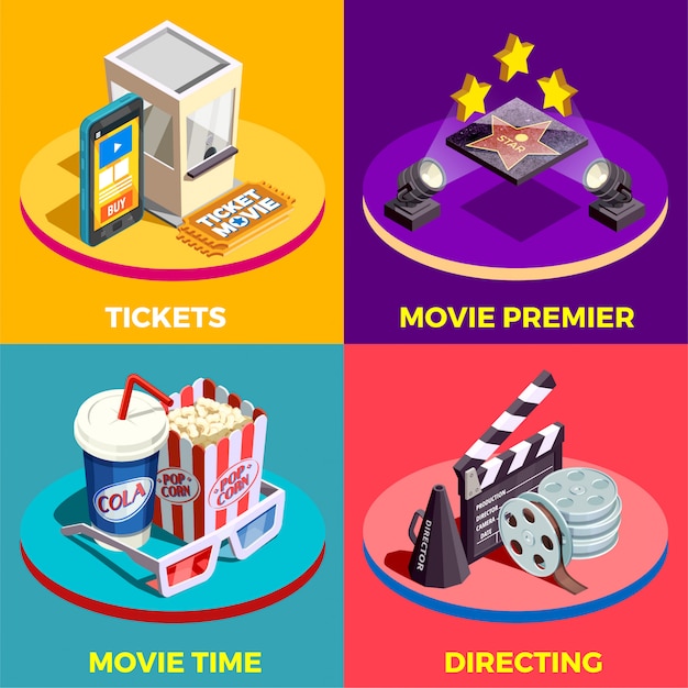 Vecteur gratuit movie time design concept