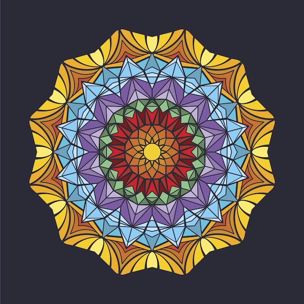 Multicolor Mandala Background