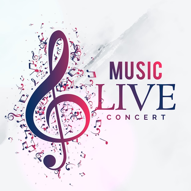 Vecteur gratuit musique live concert affiche flyer template design