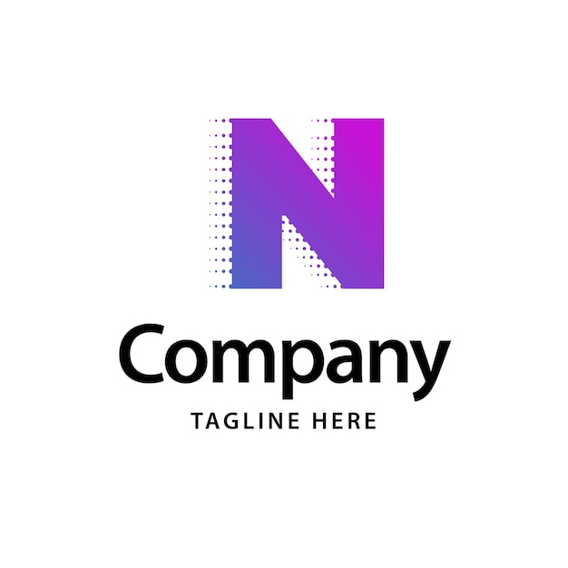 N Purple Logo Business Identité De Marque Design Illustration Vectorielle