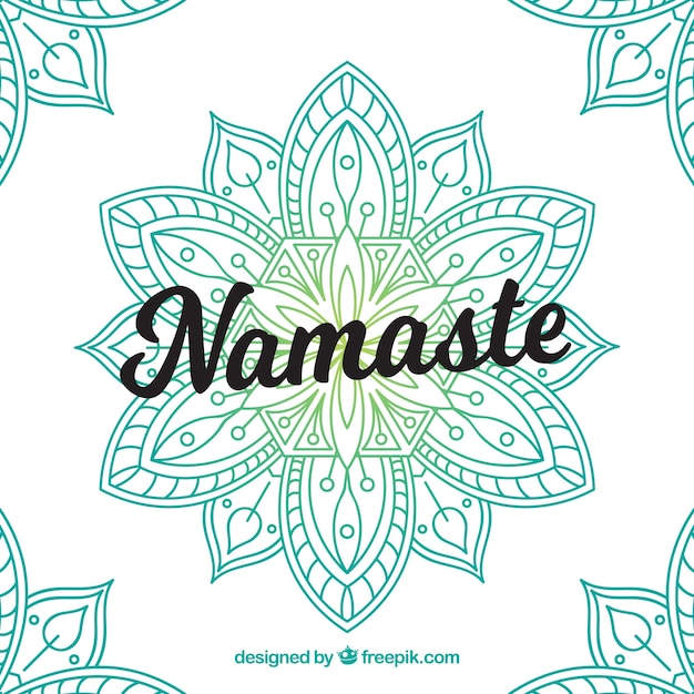 Namaste Fond Avec Mandala Dessiné à La Main