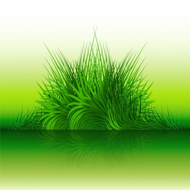 Vecteur gratuit nature background avec de l&#39;herbe verte