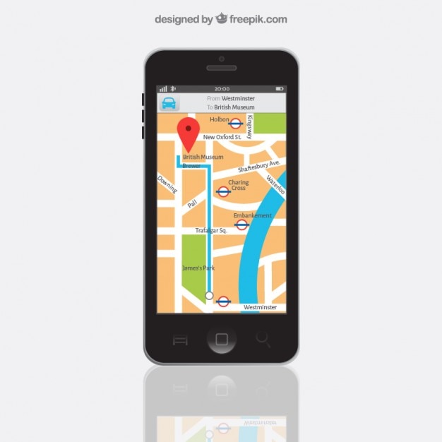 Vecteur gratuit navigation app