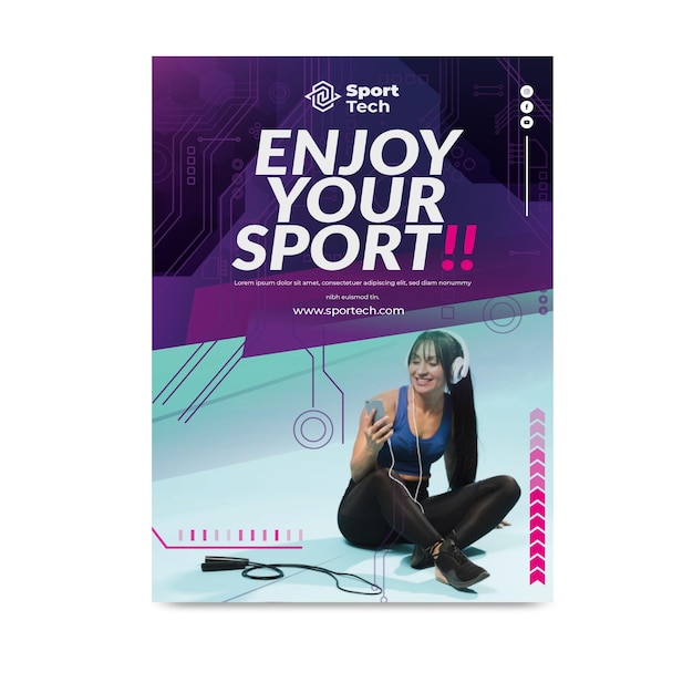 Vecteur gratuit ne jamais abandonner le sport