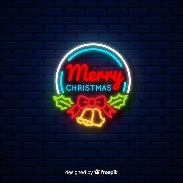 Neon Christmas Background