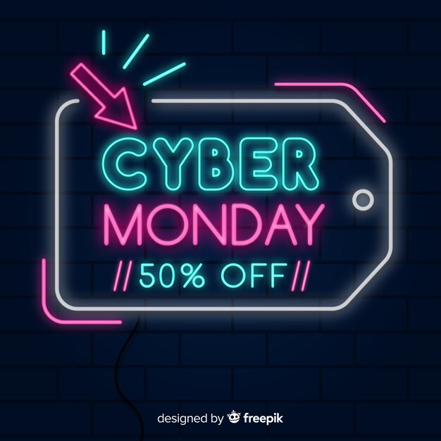 Néon coloré cyber lundi