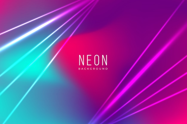 Néon coloré avec des effets de lumière