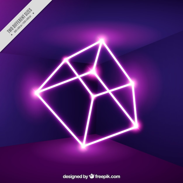 Neon cube fond