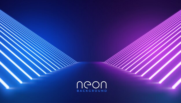Néon futuriste fond de plancher de scène