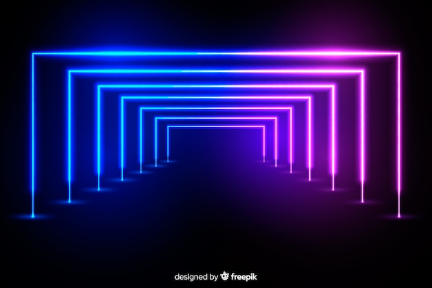 Neon lights stage background