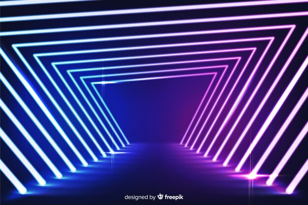 Neon lights stage background