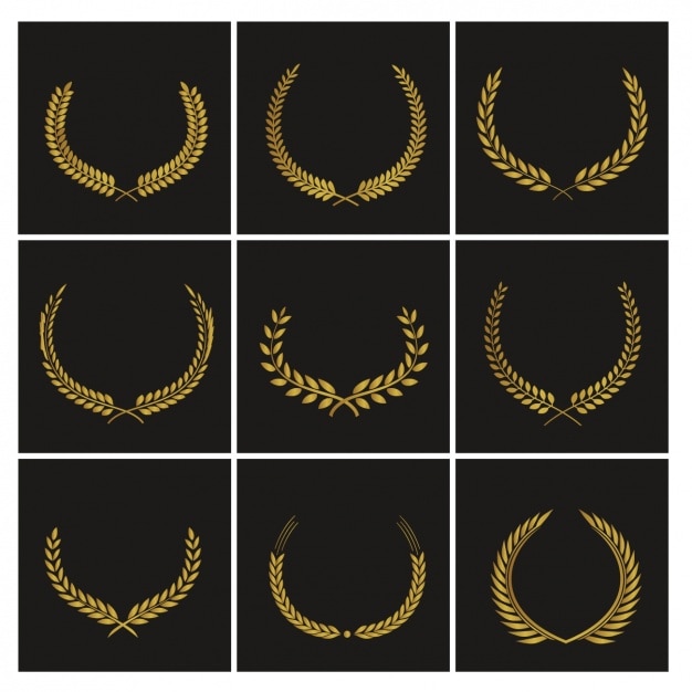 Vecteur gratuit neuf badges pour les prix