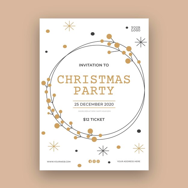 Noël modèle de party flyer