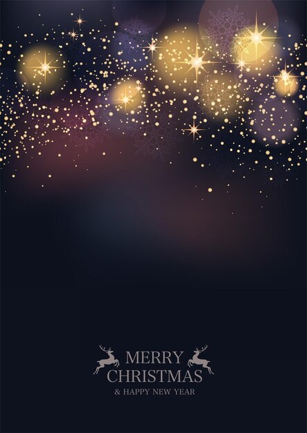 Noël Vector Seamless Abstract Background avec Halos étoiles et lumières horizontalement reproductibles