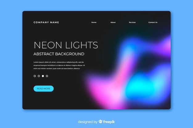 Vecteur gratuit nothern lights landing page