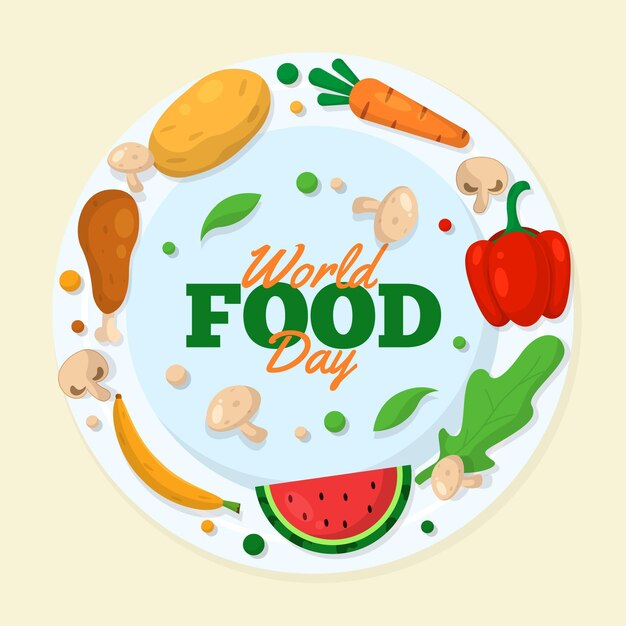 Nourriture délicieuse pour l'événement de la journée mondiale de l'alimentation