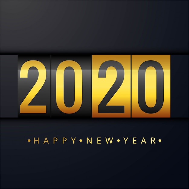 Vecteur gratuit nous vous souhaitons une bonne carte de bonne année 2020