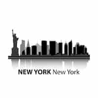 Vecteur gratuit nouveau design york skyline