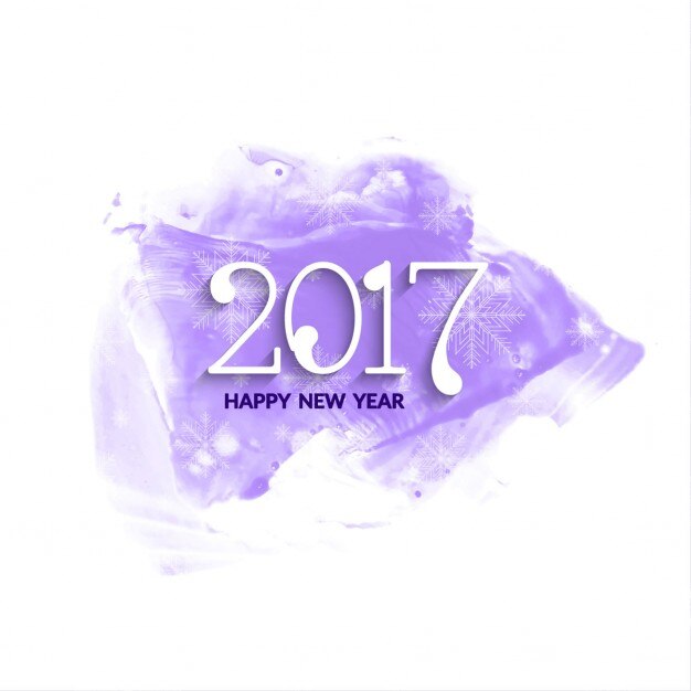 Nouvel an 2017 fond d&#39;aquarelle
