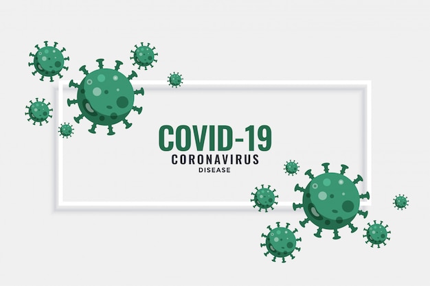 Vecteur gratuit nouvelle bannière de coronavirus covid-19 avec des cellules virales