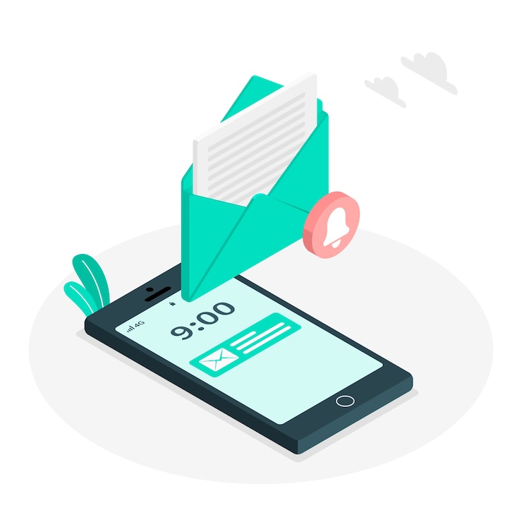Vecteur gratuit nouvelle illustration de concept de message