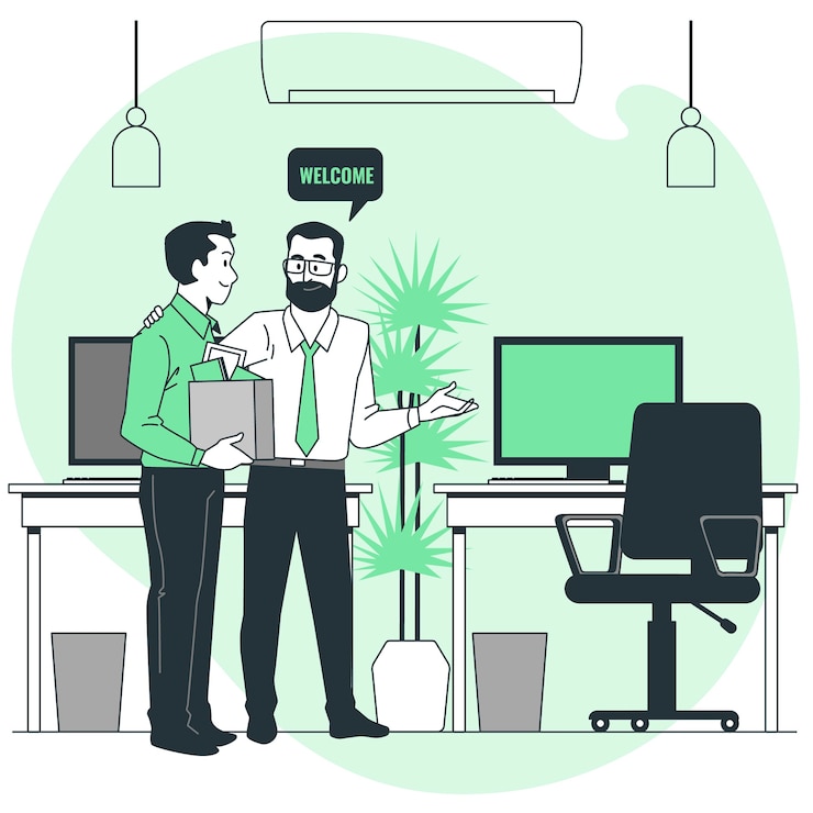 Vecteur gratuit nouvelle illustration de concept de travail