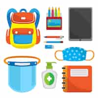 Vecteur gratuit nouvelles fournitures scolaires normales