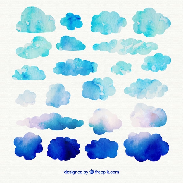 Nuages ​​aquarelle