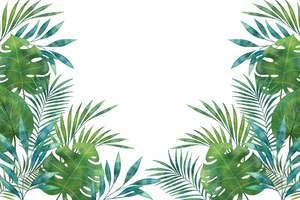 Nuances de vert tropical papier peint mural copie espace