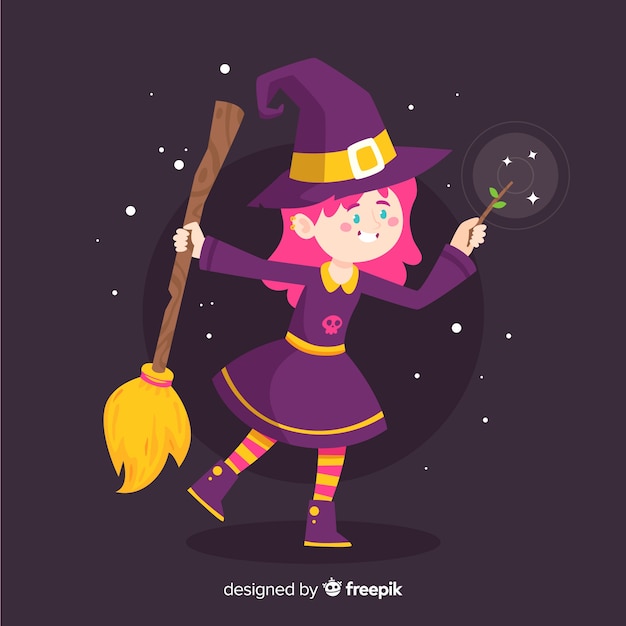 Nuit Mignonne Sorcière Halloween