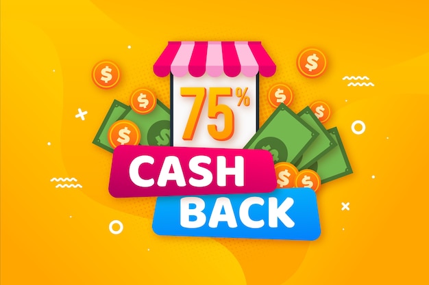 Offre pour le thème du concept de cashback