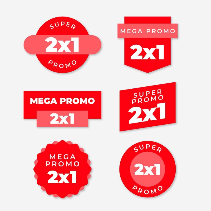 Vecteur gratuit offrir des étiquettes de promotion