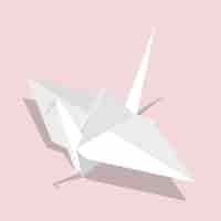 Vecteur gratuit oiseau en origami