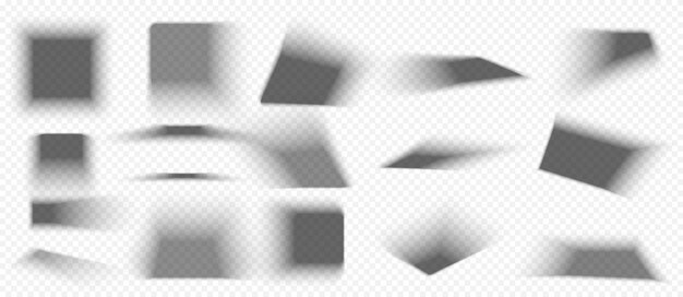 Ombres de boîte effet de superposition carrée nuances réalistes