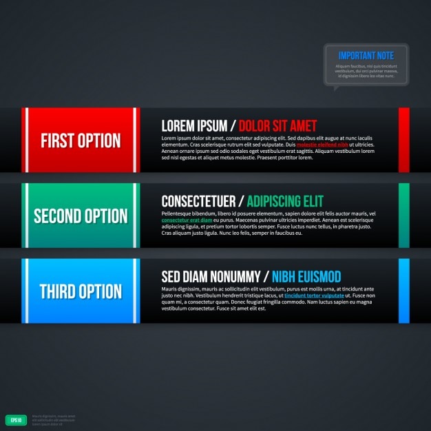 Vecteur gratuit options de infographic élégantes