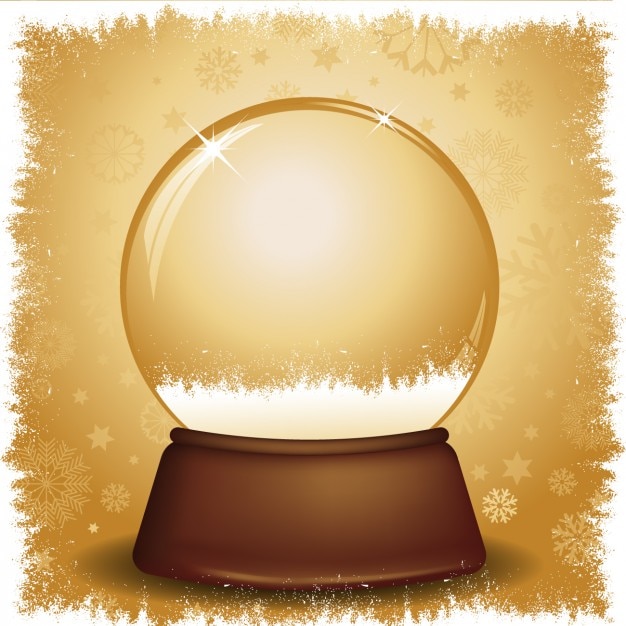 Vecteur gratuit or snowglobe