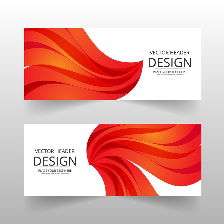 Vecteur gratuit orange abstract banner