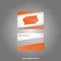 Vecteur gratuit orange carte de visite abstrait