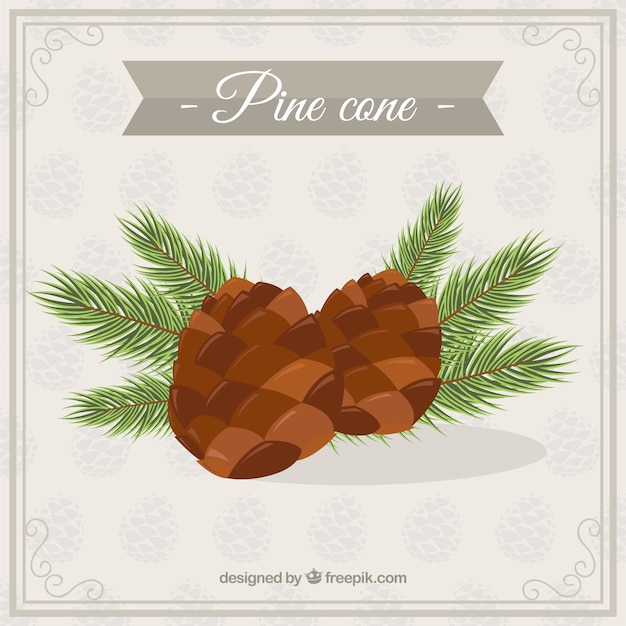 Origami Pinecone Illustration