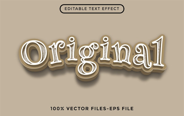 Original - effet de texte modifiable par l'illustrateur vecteur premium