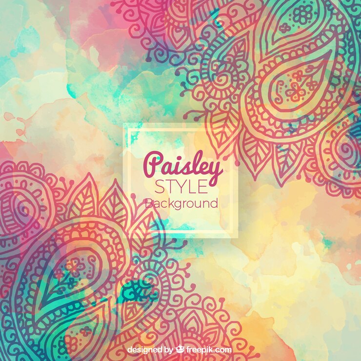 Vecteur gratuit ornement paisley background