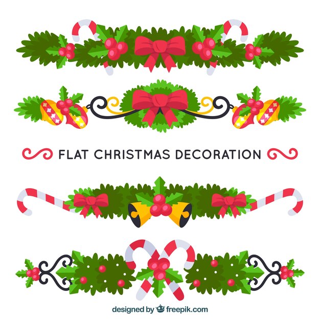 Ornements de Noël avec un style floral