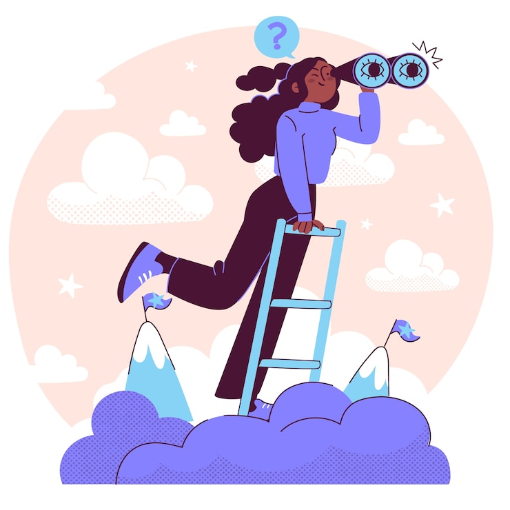 Vecteur gratuit où prochaine illustration de concept