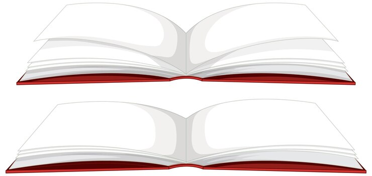 Vecteur gratuit ouvrez des livres avec des pages blanches