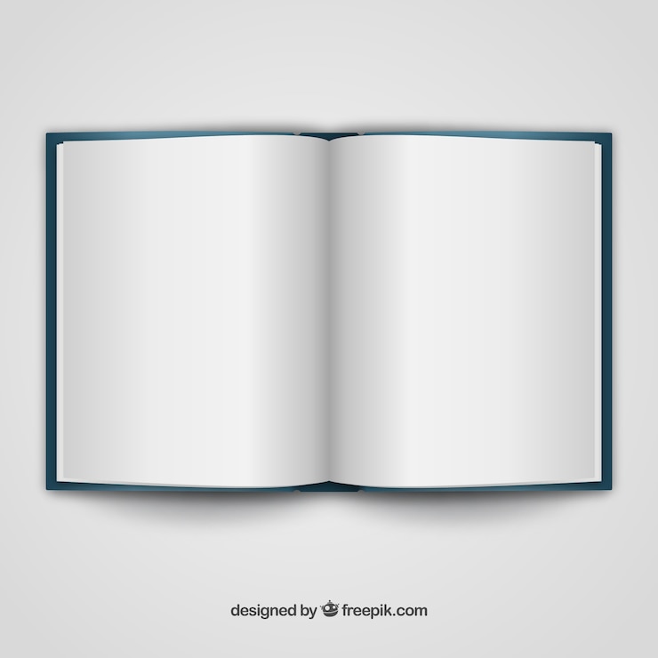 Vecteur gratuit ouvrir le livre modèle réaliste