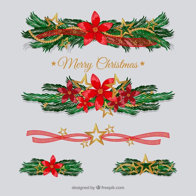Pack de bordures de Noël décoratives